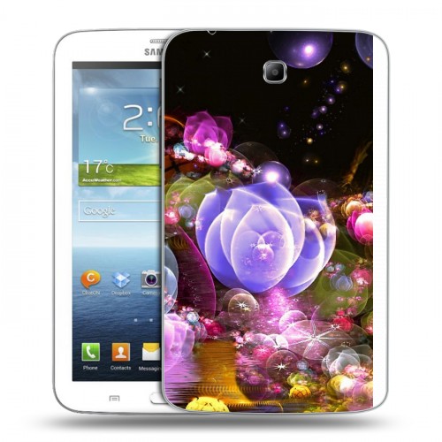 Дизайнерский силиконовый чехол для Samsung Galaxy Tab 3 7.0 Абстракции Фрактал