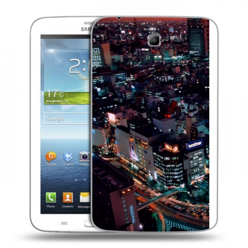 Дизайнерский силиконовый чехол для Samsung Galaxy Tab 3 7.0 Токио