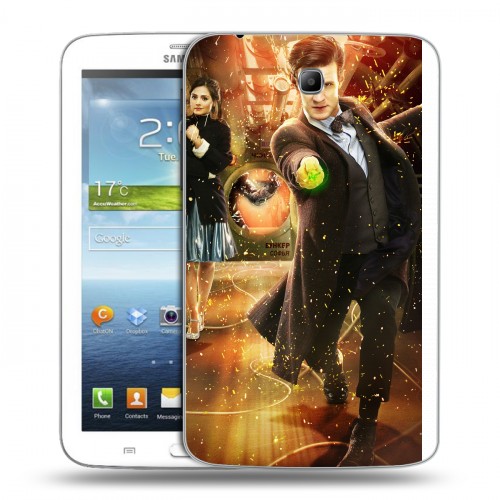 Дизайнерский силиконовый чехол для Samsung Galaxy Tab 3 7.0 Доктор Кто