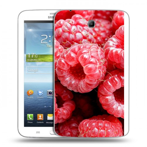 Дизайнерский силиконовый чехол для Samsung Galaxy Tab 3 7.0 Ягоды текстуры
