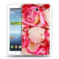 Дизайнерский силиконовый чехол для Samsung Galaxy Tab 3 7.0 Розы