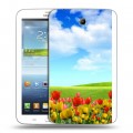 Дизайнерский силиконовый чехол для Samsung Galaxy Tab 3 7.0 Тюльпаны