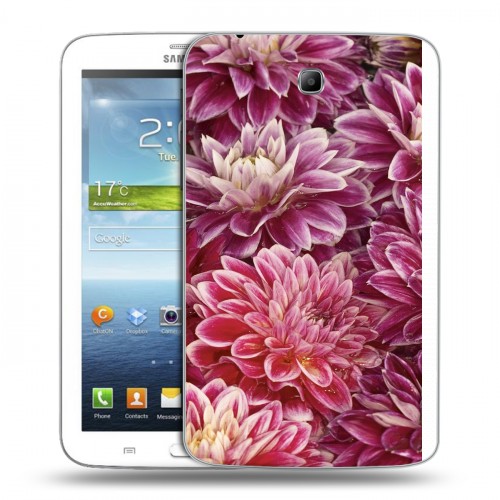 Дизайнерский силиконовый чехол для Samsung Galaxy Tab 3 7.0 Хризантемы