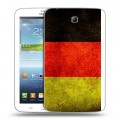 Дизайнерский силиконовый чехол для Samsung Galaxy Tab 3 7.0 Флаг Германии