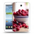 Дизайнерский силиконовый чехол для Samsung Galaxy Tab 3 7.0 Малина