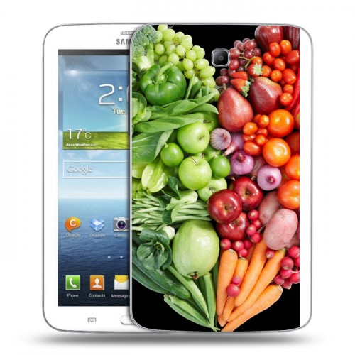 Дизайнерский силиконовый чехол для Samsung Galaxy Tab 3 7.0 Овощи