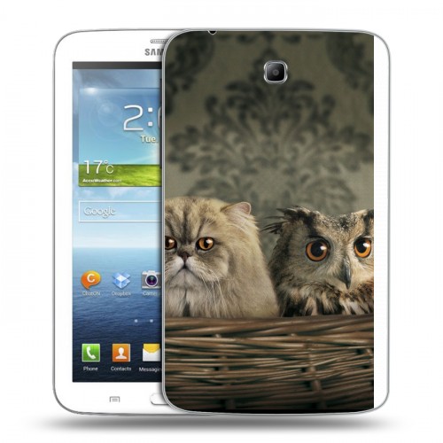 Дизайнерский силиконовый чехол для Samsung Galaxy Tab 3 7.0 Совы