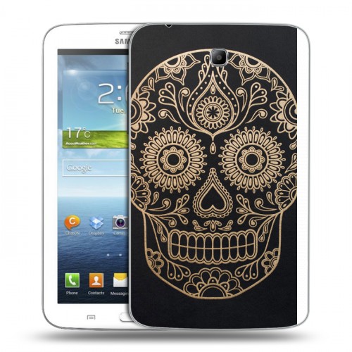 Дизайнерский силиконовый чехол для Samsung Galaxy Tab 3 7.0 Мир черепов