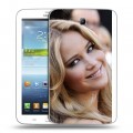 Дизайнерский силиконовый чехол для Samsung Galaxy Tab 3 7.0 Дженнифер Лоуренс