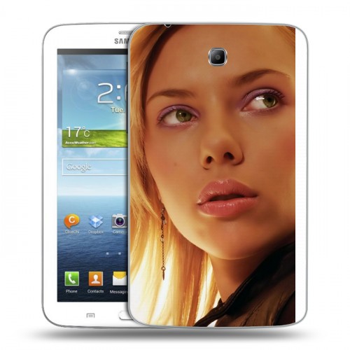 Дизайнерский силиконовый чехол для Samsung Galaxy Tab 3 7.0 Скарлет Йохансон