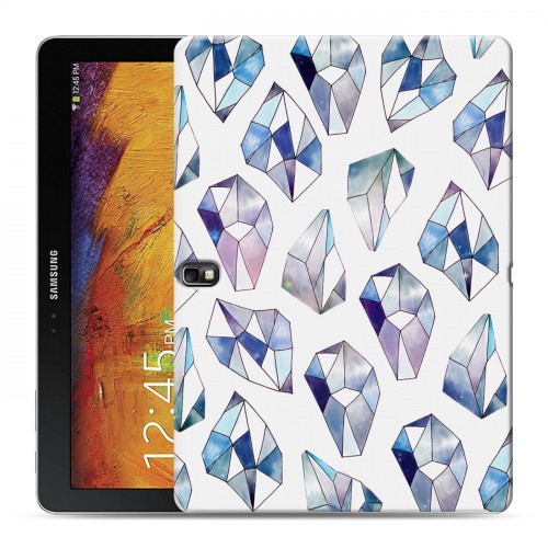 Дизайнерский силиконовый чехол для Samsung Galaxy Note 10.1 2014 editon Алмазный Глэм