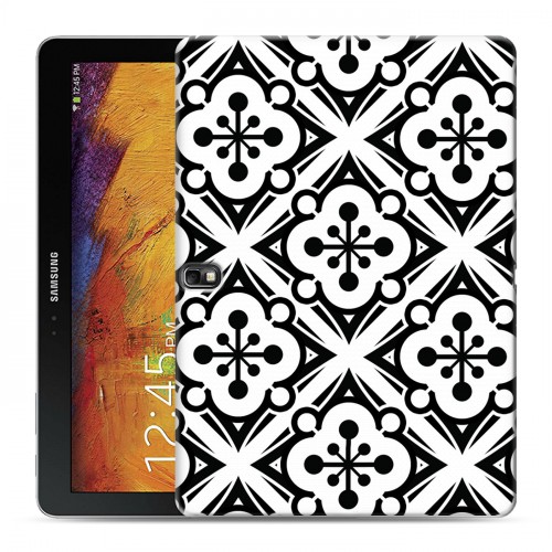 Дизайнерский силиконовый чехол для Samsung Galaxy Note 10.1 2014 editon Черно-белые фантазии