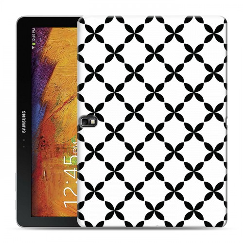 Дизайнерский силиконовый чехол для Samsung Galaxy Note 10.1 2014 editon Черно-белые фантазии