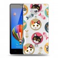 Полупрозрачный дизайнерский пластиковый чехол для Huawei Honor 3 Прозрачные кошки