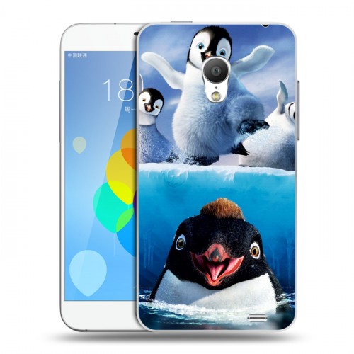 Дизайнерский пластиковый чехол для  Meizu MX3 Пингвины