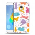 Полупрозрачный дизайнерский пластиковый чехол для  Meizu MX3 Прозрачные кошки