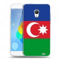 Дизайнерский пластиковый чехол для  Meizu MX3 Флаг Азербайджана