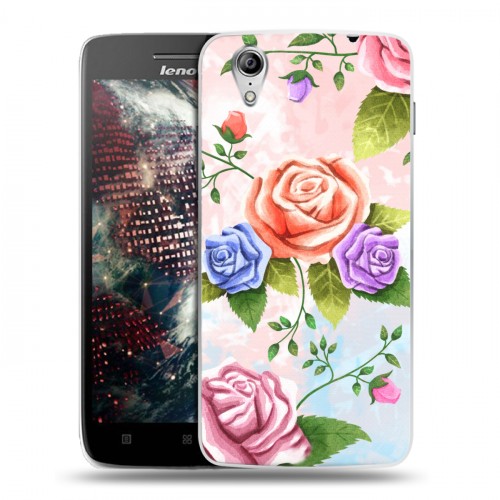 Дизайнерский пластиковый чехол для Lenovo Vibe X Романтик цветы