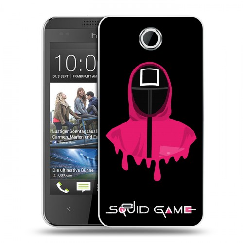 Дизайнерский пластиковый чехол для HTC Desire 300 Игра в кальмара