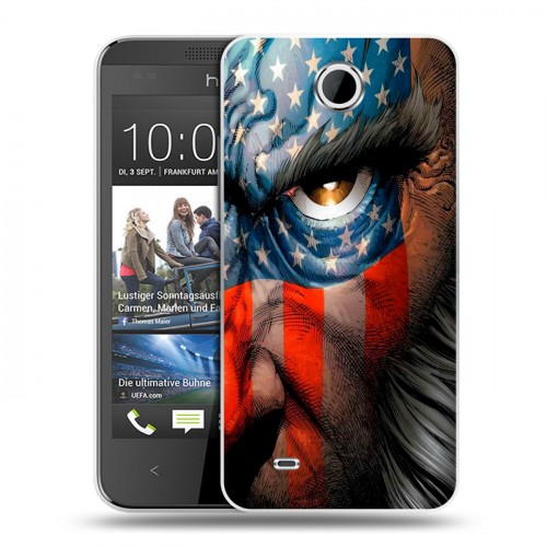 Дизайнерский пластиковый чехол для HTC Desire 300 Флаг США