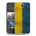 Дизайнерский силиконовый чехол для HTC Desire 300 Флаг Украины