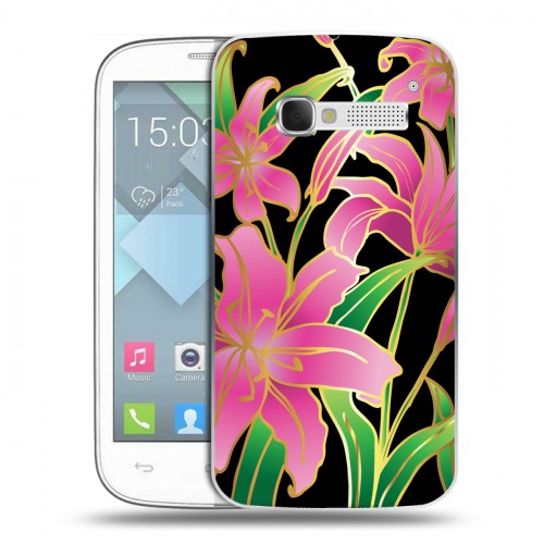 Дизайнерский пластиковый чехол для Alcatel One Touch Pop C5 Люксовые цветы