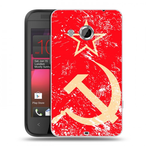 Дизайнерский пластиковый чехол для HTC Desire 200 Флаг СССР 