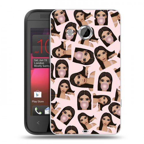 Дизайнерский пластиковый чехол для HTC Desire 200 Ким Кардашьян