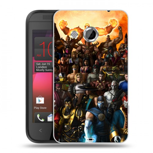 Дизайнерский пластиковый чехол для HTC Desire 200 Mortal Combat
