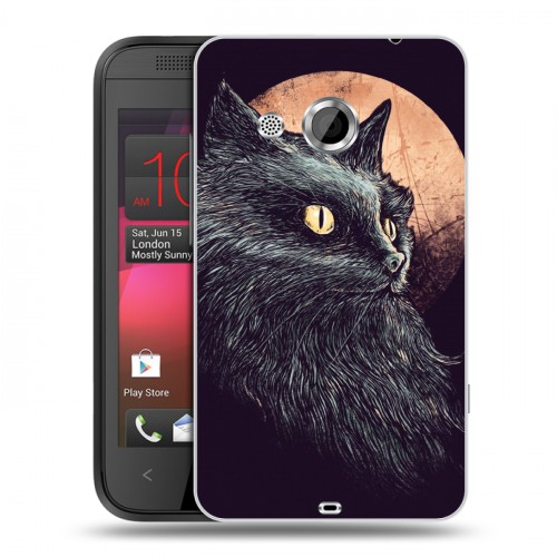 Дизайнерский пластиковый чехол для HTC Desire 200 Мистические кошки