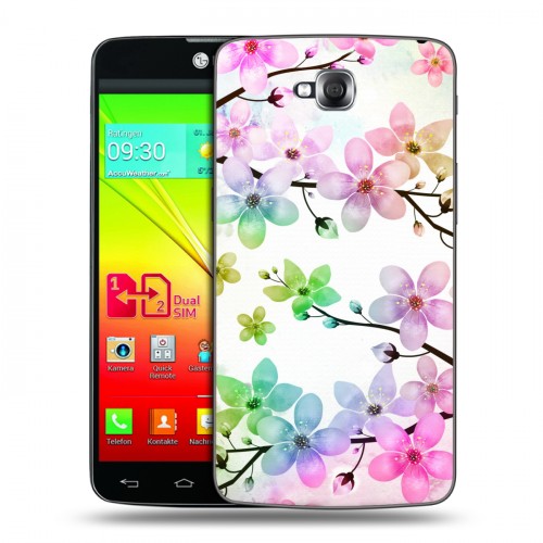 Дизайнерский силиконовый чехол для LG G Pro Lite Dual Органические цветы