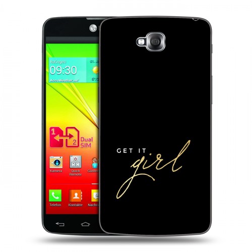Дизайнерский силиконовый чехол для LG G Pro Lite Dual Черное золото