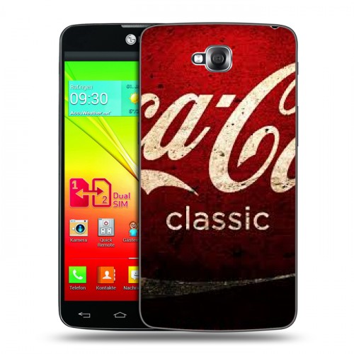Дизайнерский силиконовый чехол для LG G Pro Lite Dual Coca-cola
