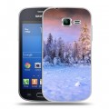 Дизайнерский пластиковый чехол для Samsung Galaxy Trend Lite зима