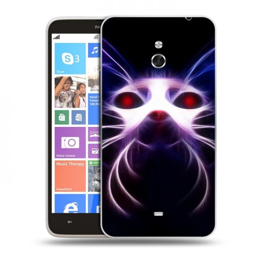 Дизайнерский пластиковый чехол для Nokia Lumia 1320 Абстракции Неон
