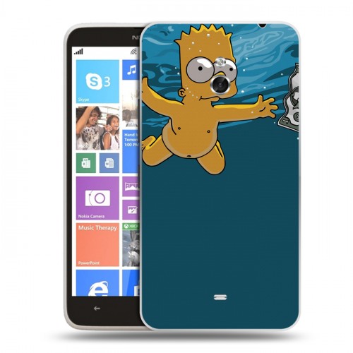 Дизайнерский пластиковый чехол для Nokia Lumia 1320 Симпсоны