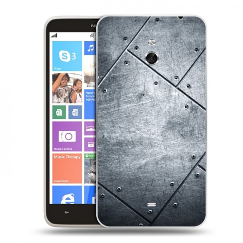 Дизайнерский пластиковый чехол для Nokia Lumia 1320 Металл