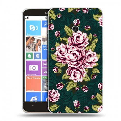 Дизайнерский пластиковый чехол для Nokia Lumia 1320 Цветочный арт-деко