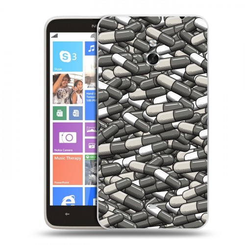 Дизайнерский пластиковый чехол для Nokia Lumia 1320 Разноцветные таблетки