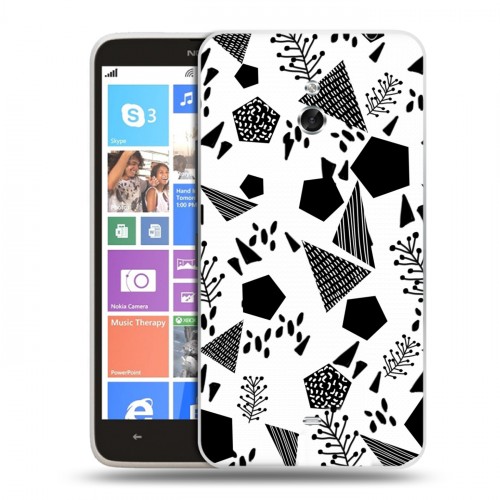 Дизайнерский пластиковый чехол для Nokia Lumia 1320 Черно-белые тенденции