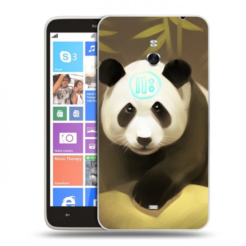 Дизайнерский пластиковый чехол для Nokia Lumia 1320 Панды