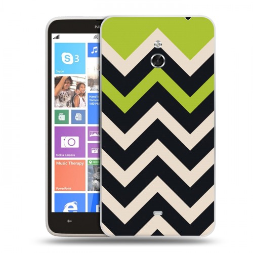 Дизайнерский пластиковый чехол для Nokia Lumia 1320 Блоки шевроны