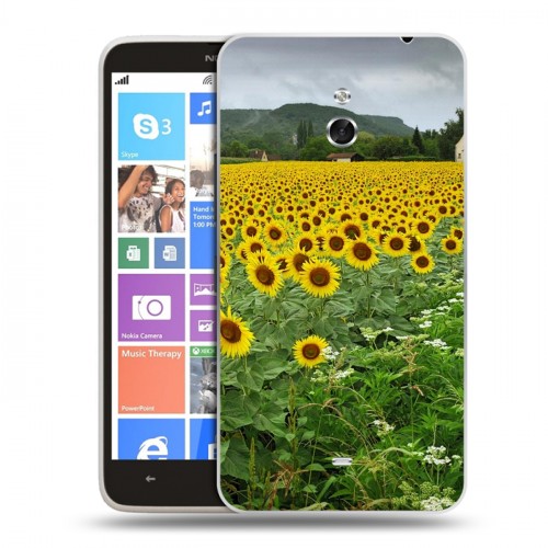 Дизайнерский пластиковый чехол для Nokia Lumia 1320 Подсолнухи