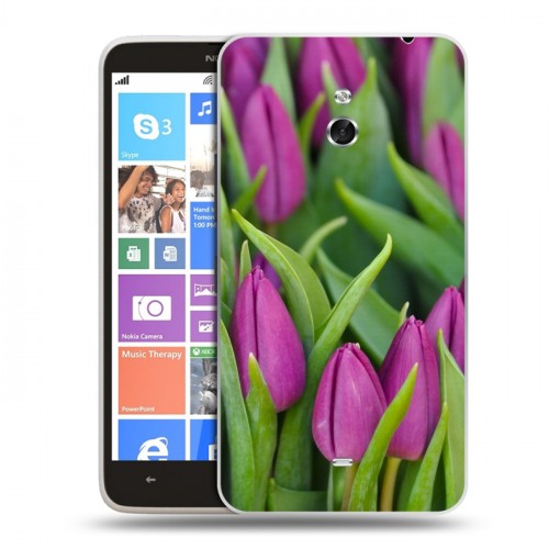Дизайнерский пластиковый чехол для Nokia Lumia 1320 Тюльпаны