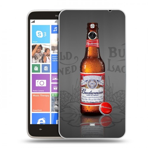 Дизайнерский пластиковый чехол для Nokia Lumia 1320 Budweiser