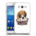 Полупрозрачный дизайнерский пластиковый чехол для Samsung Galaxy Grand 2 Прозрачные собаки