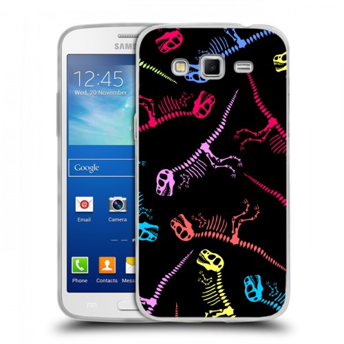 Дизайнерский пластиковый чехол для Samsung Galaxy Grand 2 Узоры динозавров