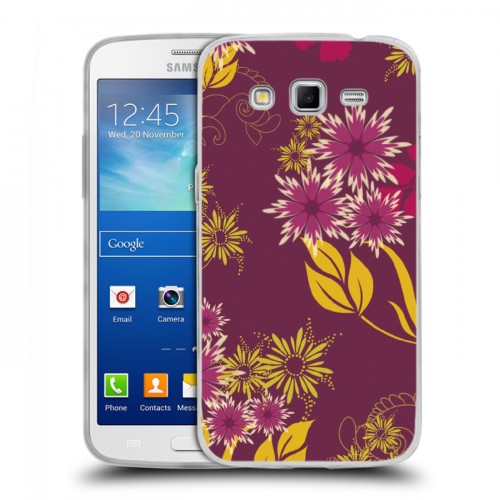 Дизайнерский пластиковый чехол для Samsung Galaxy Grand 2 Цветочные паттерны