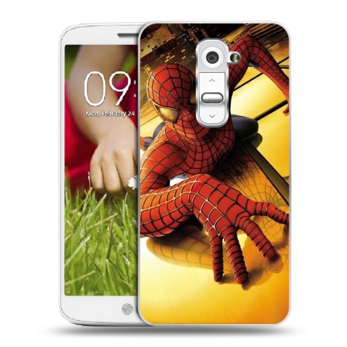 Дизайнерский пластиковый чехол для LG Optimus G2 mini Человек-паук