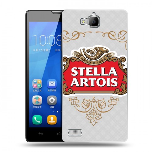 Дизайнерский пластиковый чехол для Huawei Honor 3c Stella Artois